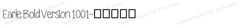 Earle Bold Version 1001字体转换